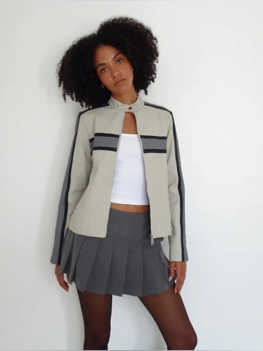 Motel Rocks Oliver Zip Up Racer Jacket
